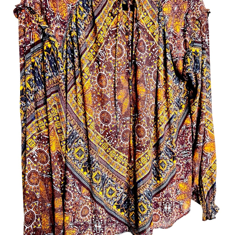 Free People Little Runaway Medallion Print Top Size M View 6